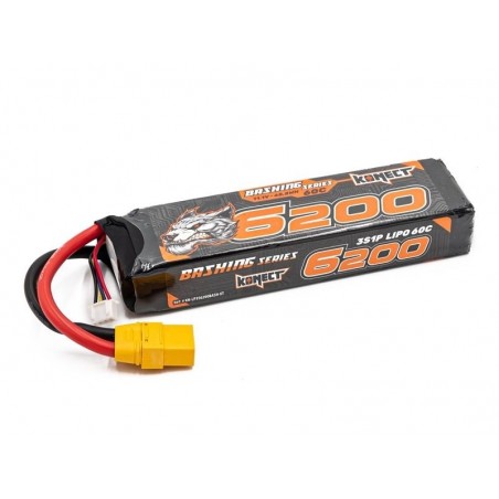 Batterie per auto e barche RC - Batteria LiPo 3S 11.1V 6200mah 60C Konect Bash XT90 - FLASH RC