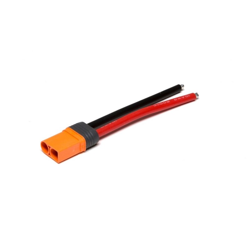 Cavi per batterie, motori, ecc... - Spina Spektrum IC5 maschio su cavo 10cm 10AWG - FLASH RC