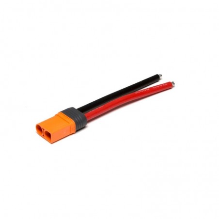 Cables pour batteries, moteurs, etc... - Prise IC5 male Spektrum sur cable 10cm 10AWG - FLASH RC
