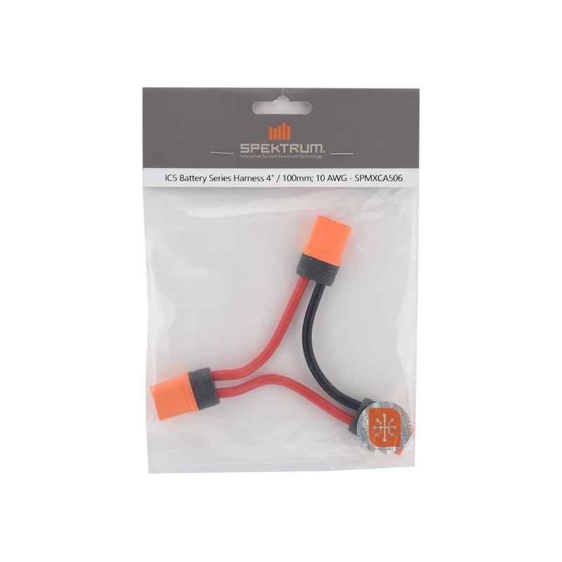 Cables serie/paralelo para baterías y motores - IC5 Spektrum 10cm 10AWG cable serie - FLASH RC