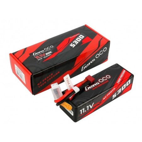 Batteries voitures et bateaux RC - Batterie Gens Ace, Lipo 3S 11.1V 5300mAh 60C Hardcase 15# Deans - FLASH RC