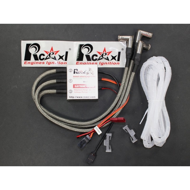 Ignition boxes and accs. - Three-cylinder radial ignition for CM6 90° RCEXL spark plugs - FLASH RC