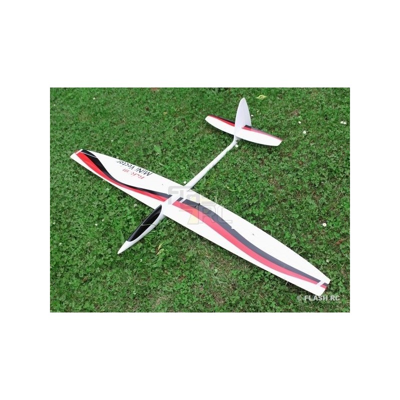 Alianti RC - MiniVec Carbon circa 1,69m bianco e nero/rosso RCRCM - FLASH RC