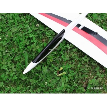 Alianti RC - MiniVec Carbon circa 1,69m bianco e nero/rosso RCRCM - FLASH RC