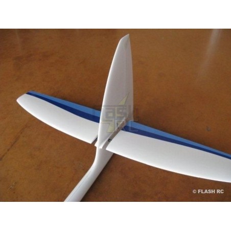 Planeurs RC - MiniVec Carbone env.1.69m blanc et bleu RCRCM - FLASH RC