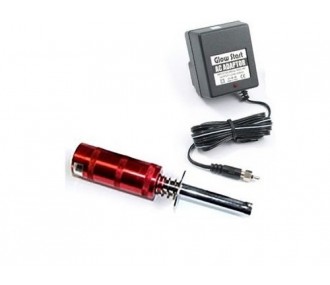 Motorstart - Alu-Kerzenständer mit VU-Meter und 2100mAh-Akku + Fastrax-Ladegerät - FLASH RC