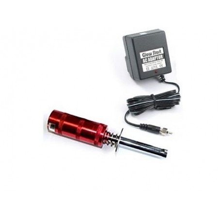 Motorstart - Alu-Kerzenständer mit VU-Meter und 2100mAh-Akku + Fastrax-Ladegerät - FLASH RC