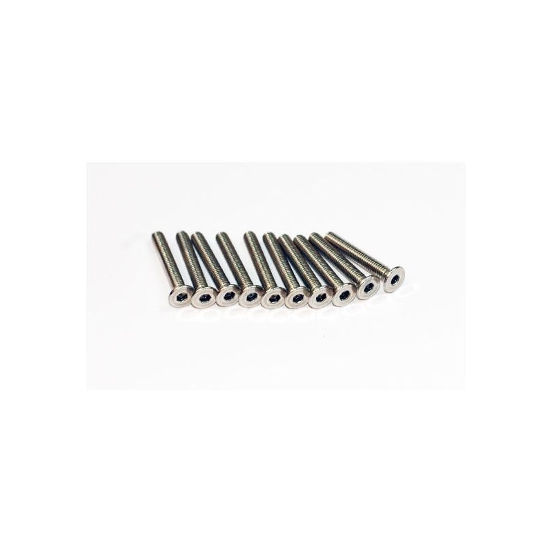 Vite a testa svasata - Vite BTR TF Inox M3x8 (10 pezzi) A2PRO - FLASH RC