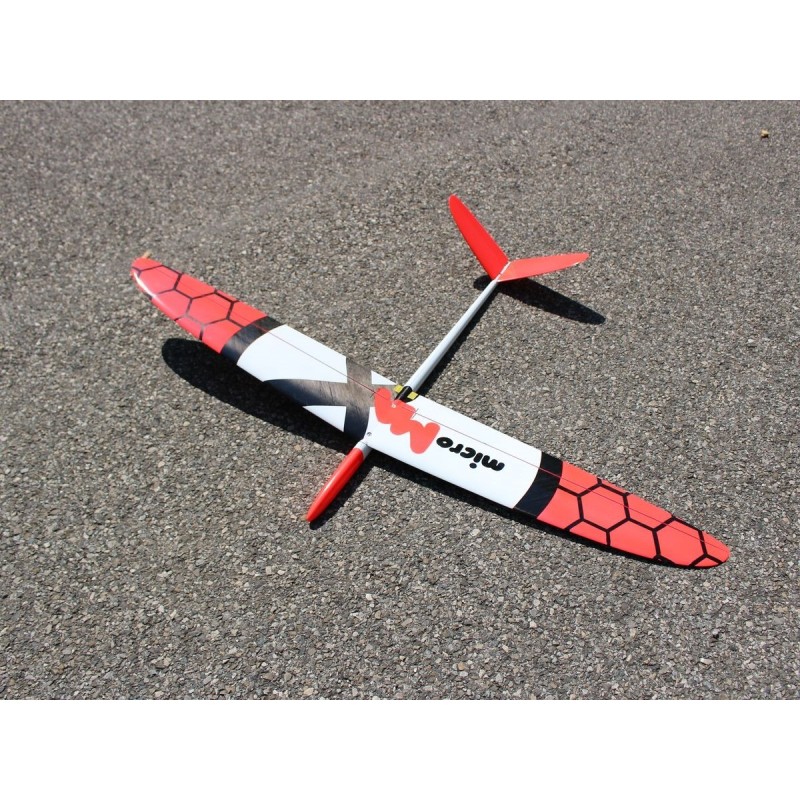 Alianti RC - MicroMax standard rosso neon 'F3F pocket' 1,15m - FLASH RC