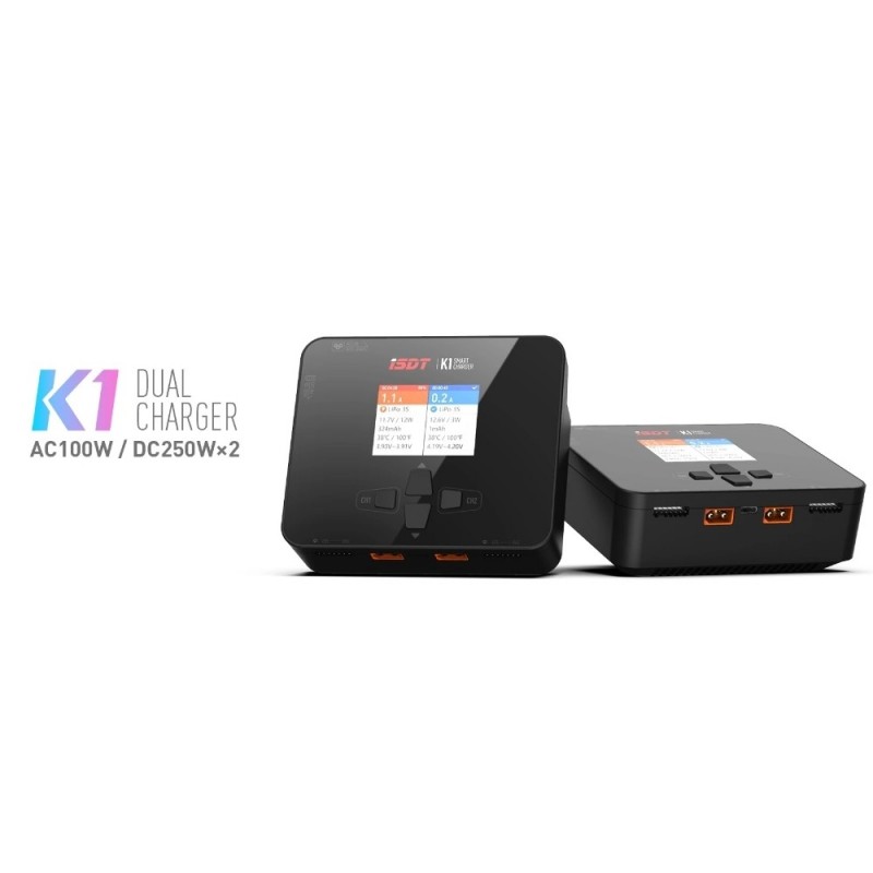 Caricabatterie - ISDT K1 DUAL AC 100W / DC 250Wx2 - FLASH RC