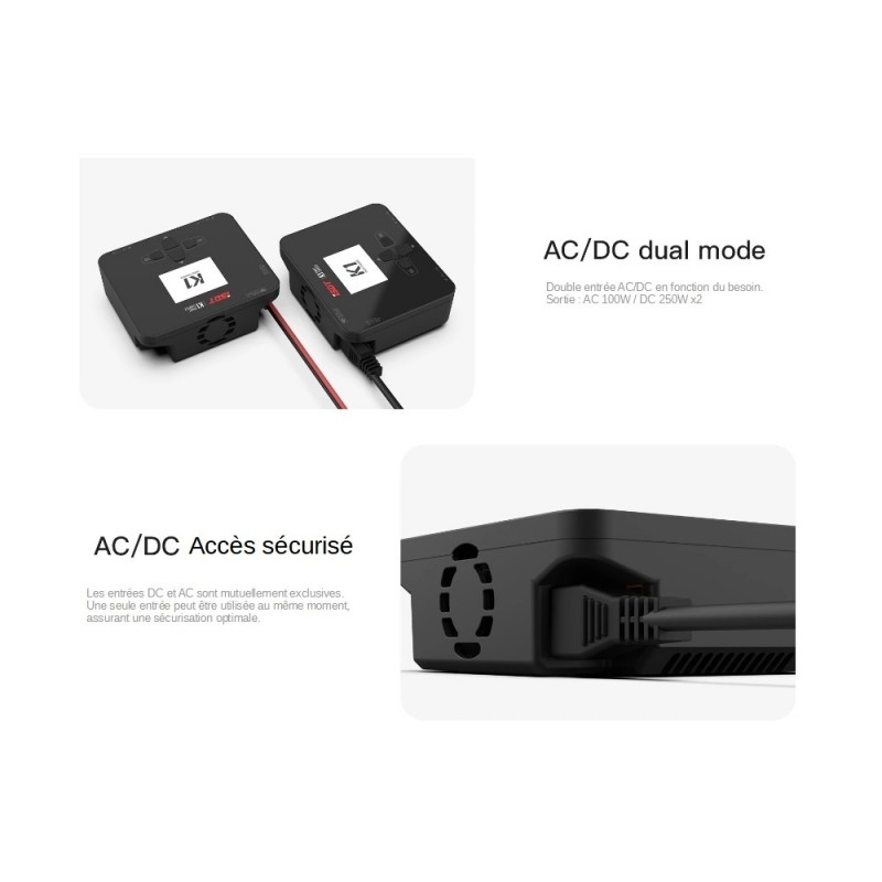 Caricabatterie - ISDT K1 DUAL AC 100W / DC 250Wx2 - FLASH RC