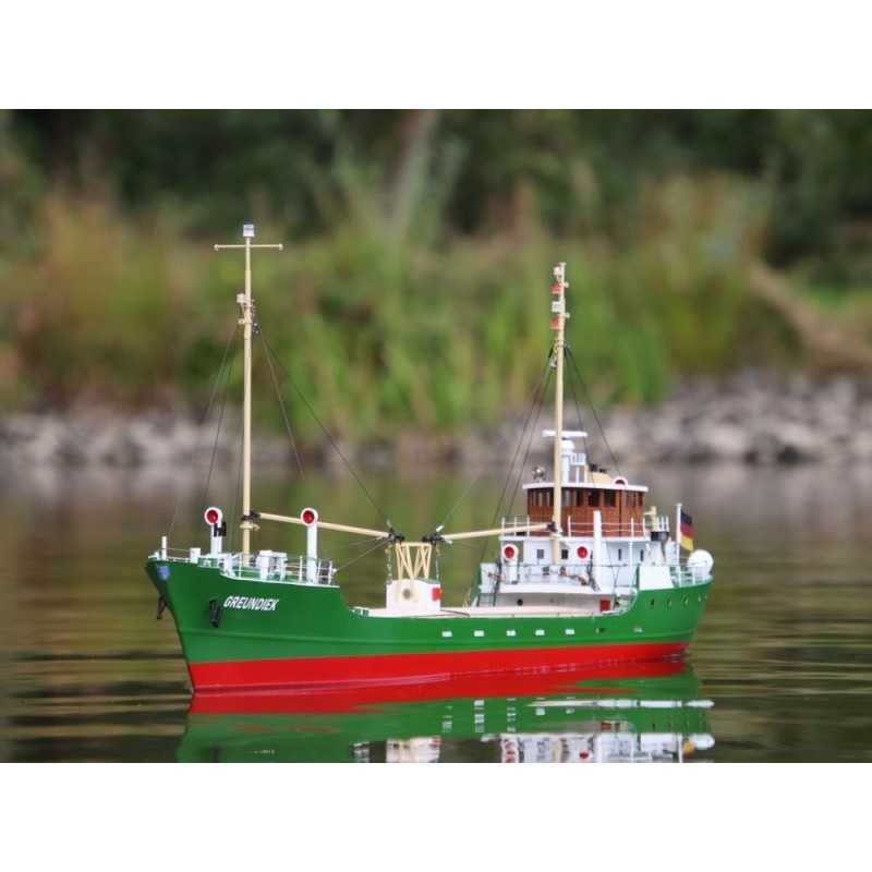 Lanchas RC - Kit de barco MS Greundiek Küstenmotorschiff Aeronaut 93cm - FLASH RC