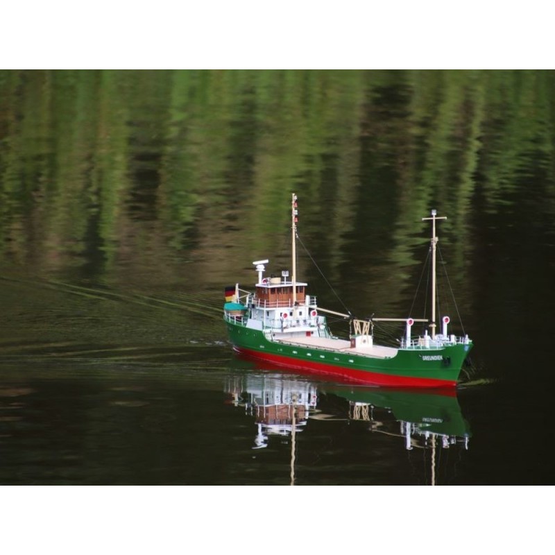 RC Motorboats - Boat kit MS Greundiek Küstenmotorschiff Aeronaut 93cm - FLASH RC