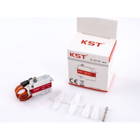 Servos - Servo micro KST A08 V6.0 HV (7g, 3.2kg.cm, 0.09s/60°) - FLASH RC