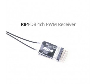 RADIOMASTER - Empfänger R84 4-Kanal PWM kompatibel FR-SKY D8 - FLASH RC
