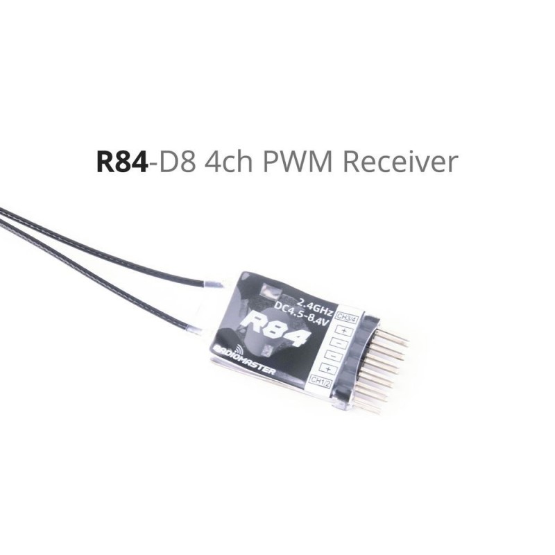 Recepteur R84 4 Voies PWM compatible FR-SKY D8 - FLASH RC