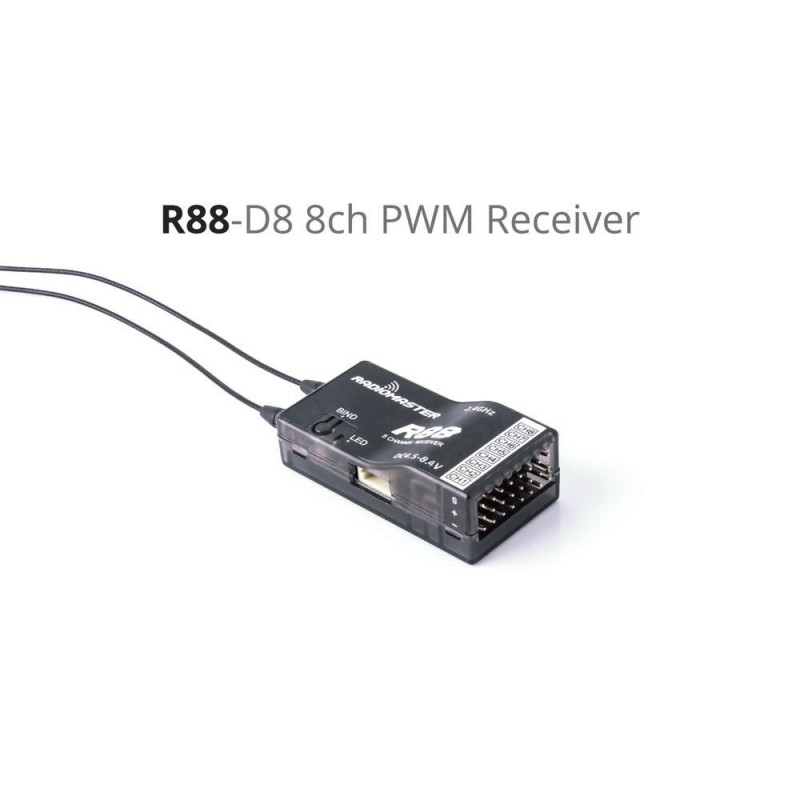 RADIOMASTER - Empfänger R88 8-Kanal PWM/SBUS kompatibel FR-SKY D8 - FLASH RC