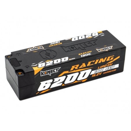Batteries voitures et bateaux RC - Batterie LiPo HV 4S 15.2V 6200mah 130C LOW PROFIL KONECT - FLASH RC
