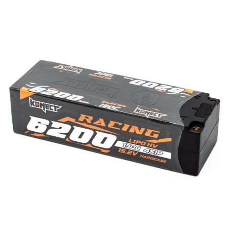 Baterías para coches y barcos RC - Batería LiPo HV 4S 15.2V 6200mah 130C LOW PROFIL KONECT - FLASH RC