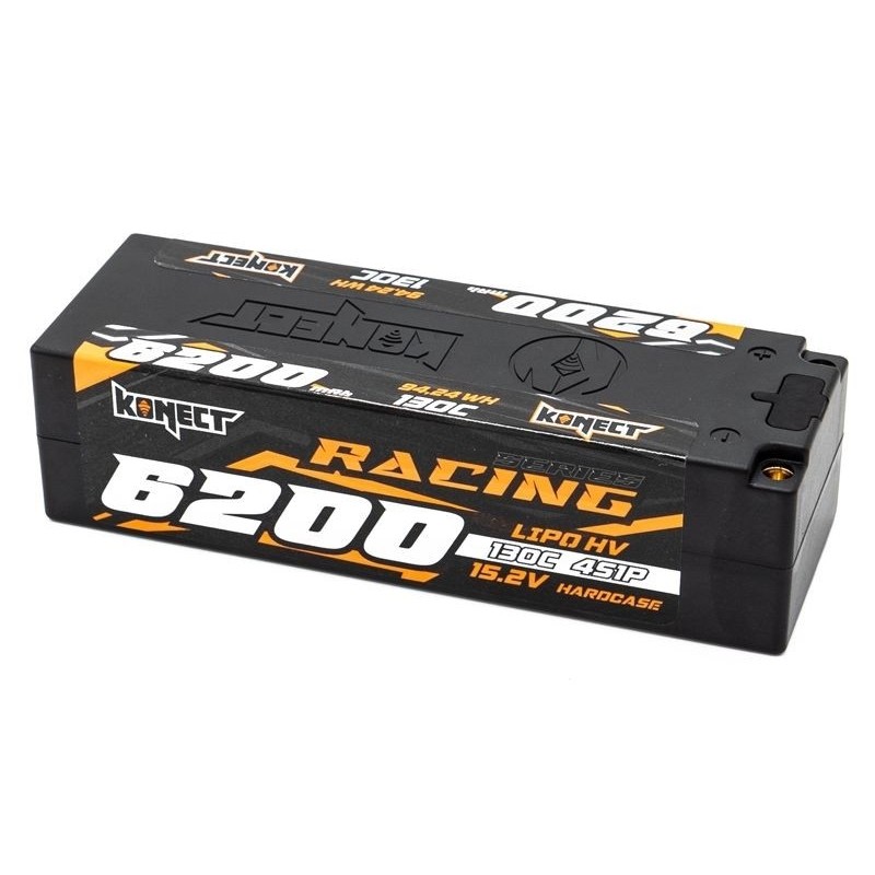 Batterie per auto e barche RC - Batteria LiPo HV 4S 15.2V 6200mah 130C LOW PROFIL KONECT - FLASH RC
