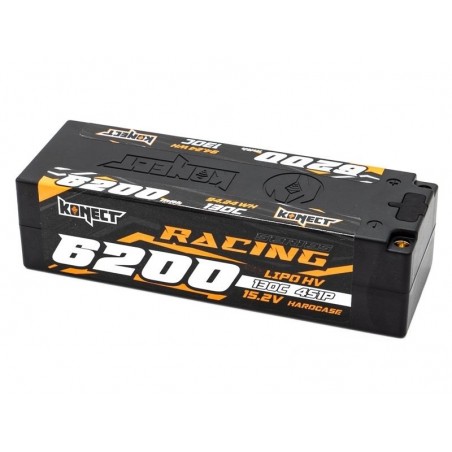 Batteries voitures et bateaux RC - Batterie LiPo HV 4S 15.2V 6200mah 130C LOW PROFIL KONECT - FLASH RC