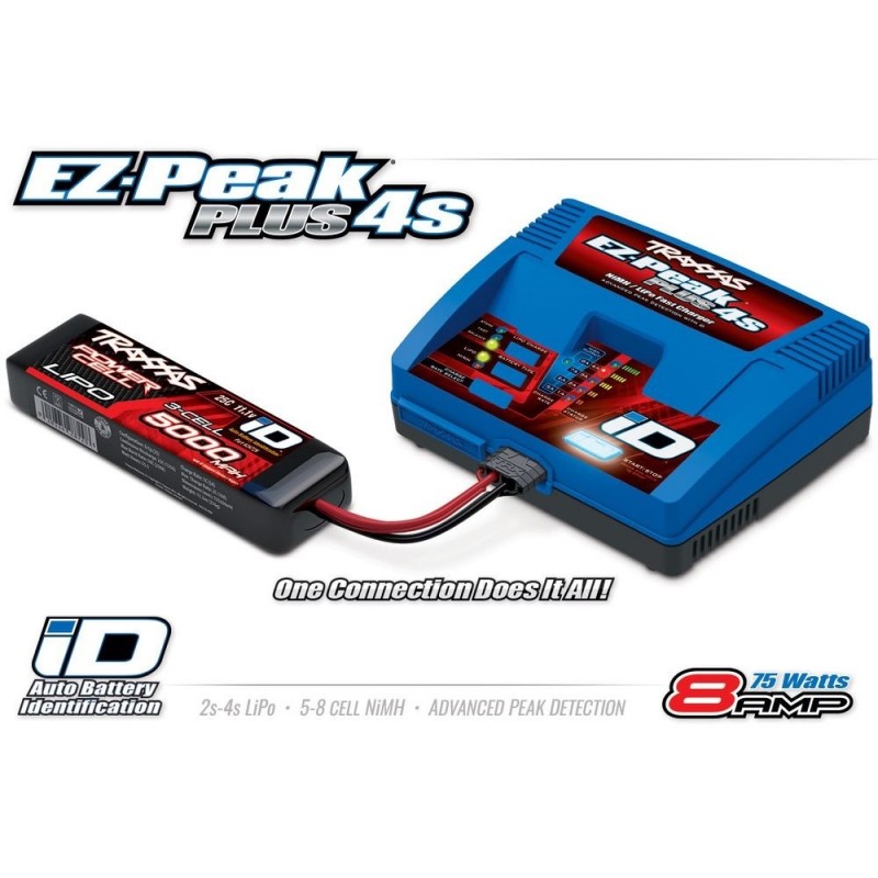 Caricabatterie - Caricabatterie Traxxas EZ-Peak Plus 4S 8A 75W 2981G - FLASH RC