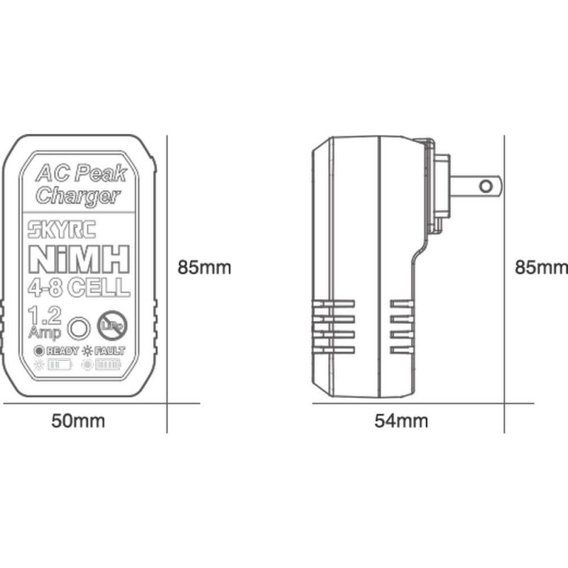 Cargadores - Cargador eN18 4-8 NiMh Tamiya 18W 220V Sky-Rc - FLASH RC