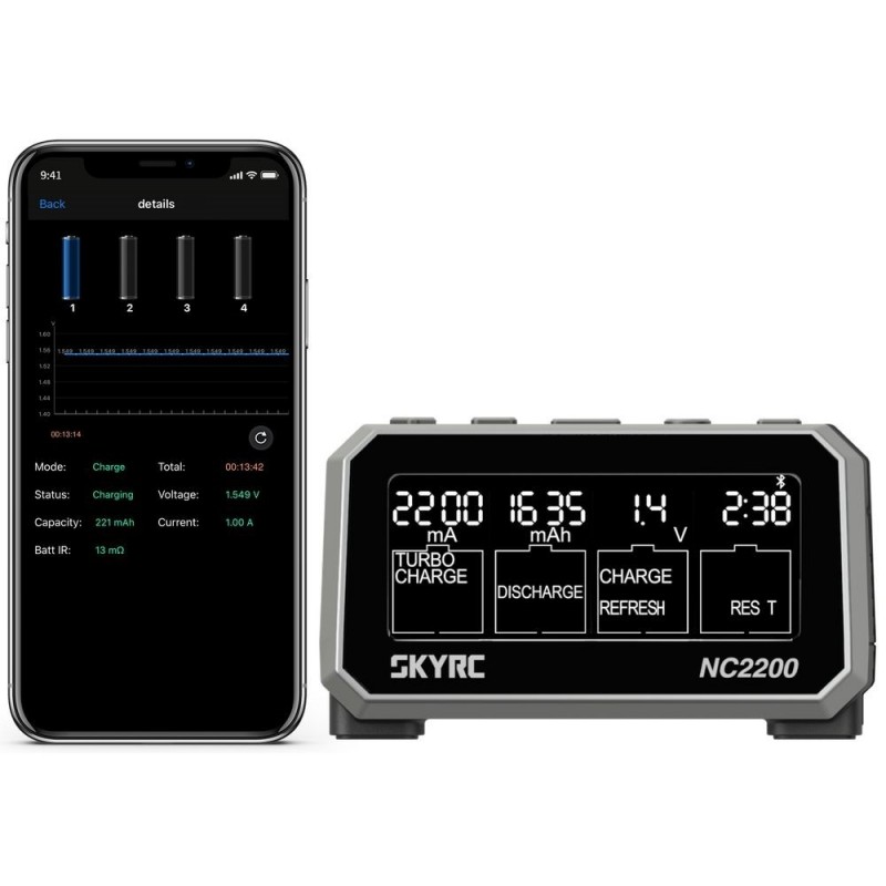 Caricabatterie - Caricatore NC2200 NIMH/NICD AA/AAA 12V/220V Sky-Rc - FLASH RC