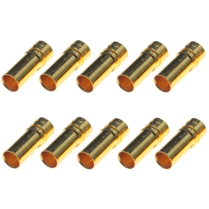 GOLD socket 2/2.3/3/3.5/4/5/5.5/6/8 - GOLD socket 3,5mm female (10 pcs) Beez2B - FLASH RC