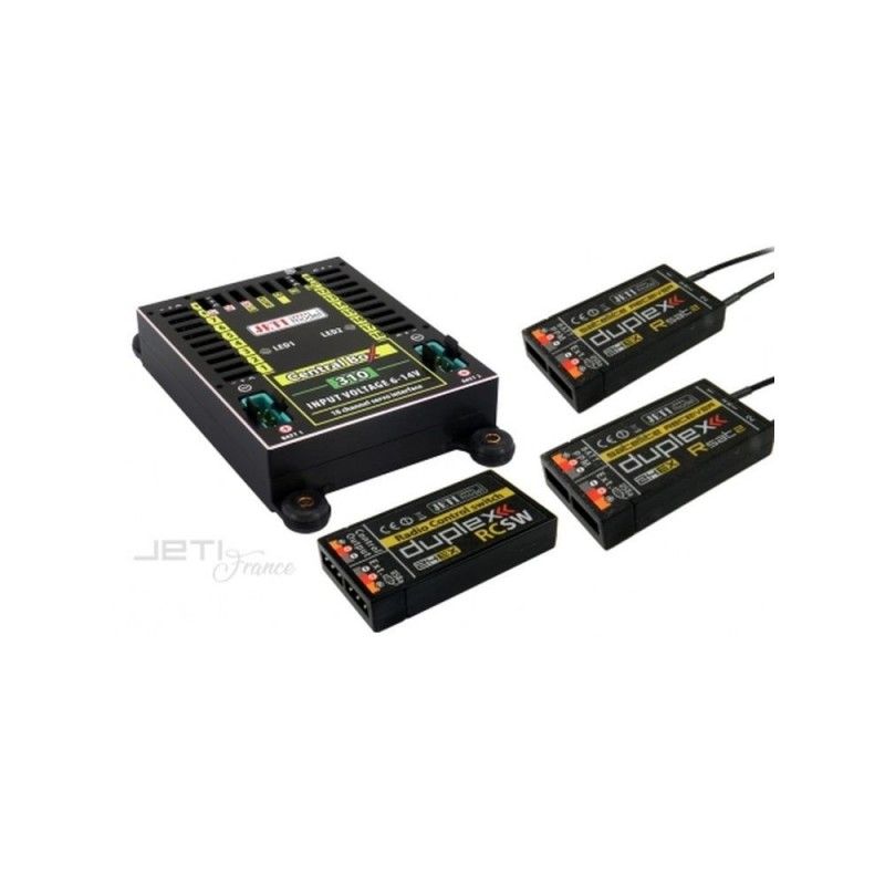 Box (Powerbox, Emcotec, Jeti, ...) - Central BOX 310 + 2x Rsat2 + 1x interruttore RC - Jeti - FLASH RC