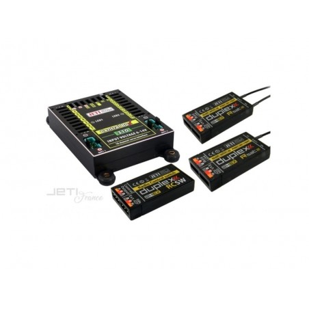 Caja (Powerbox, Emcotec, Jeti, ...) - Central BOX 310 + 2x Rsat2 + 1x interruptor RC - Jeti - FLASH RC