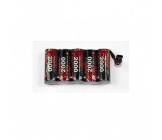 Batterie del ricevitore - batteria piatta NiMh da 6,0V 2000mAh RICCHEZZA DI POTENZA - FLASH RC
