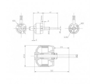 Outrunner - Motor sin escobillas DM2610 (81g, 1000kv, 230W) Pro-Tronik - FLASH RC 2