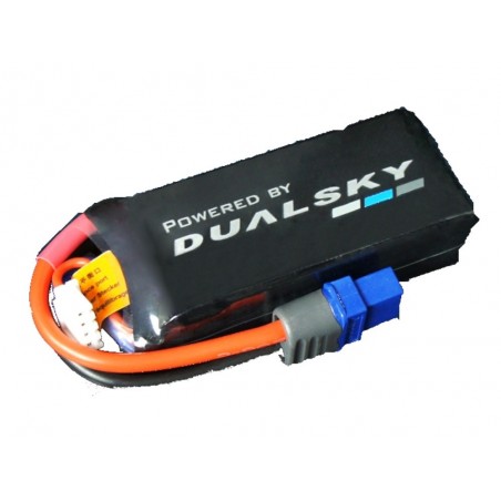 Batterie di propulsione per aerei RC - Batteria Dualsky Ultra120, lipo 3S 11.1V 900mAh 120C presa XT60 - FLASH RC
