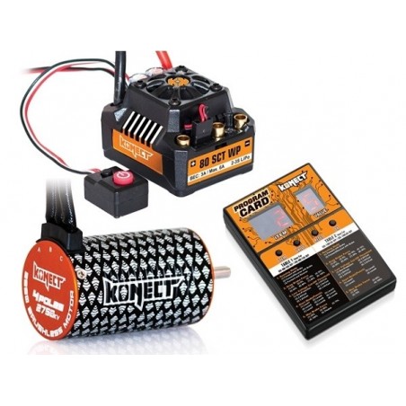 Combo - Konect Combo Brushless 1/10 : esc SCT 80A + motor 3660 2750KV + prog. - FLASH RC