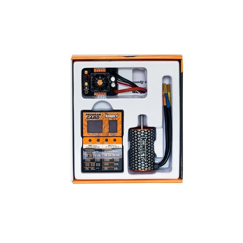 Combo - Konect Combo Brushless 1/10 : esc SCT 80A + motor 3660 2750KV + prog. - FLASH RC