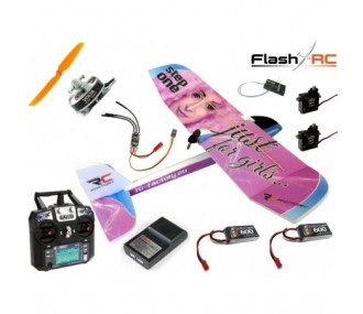 RC Flugzeug Factory Step-One Girls Pink + Anfängerausrüstung (Mode 1)