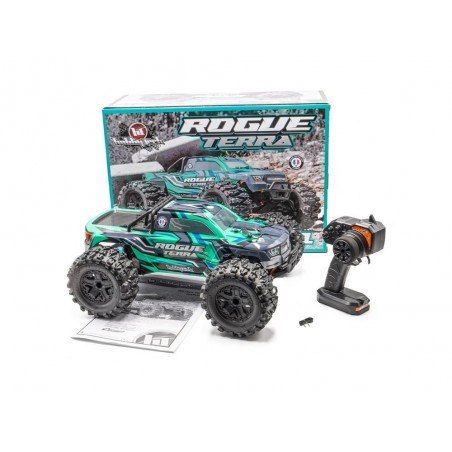 Off-Road RC Cars - Monster ROGUE TERRA Brushless Verde 1/10 4wd RTR HOBBYTECH - FLASH RC