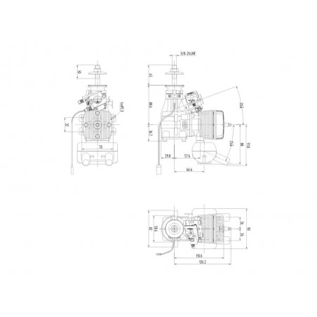 Gasoline engines - 2-stroke gasoline engine GT35R 35cc - NGH - FLASH RC