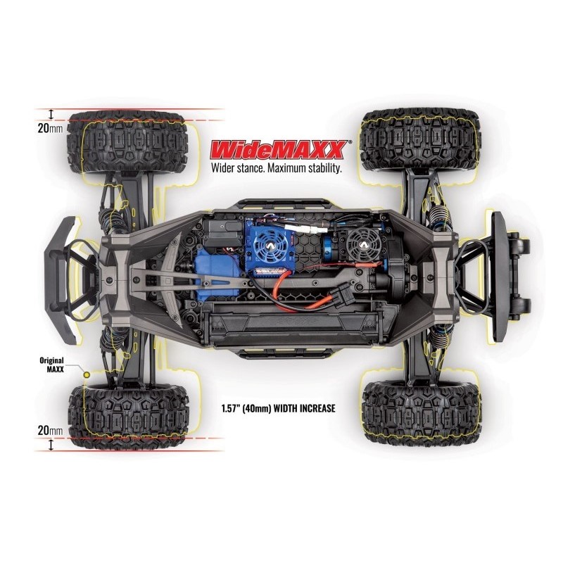 Traxxas wideMaxx 4S Brushless 4WD Vert TQi TSM RTR - 89086-4 - FLASH RC