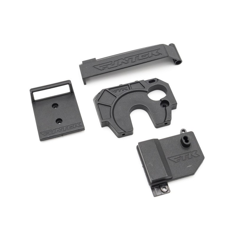 Support moteur + capot battery + capot recepteur STX FUNTEK - FLASH RC