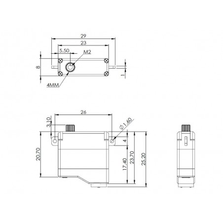 Servo Mini Mks HV6120 MG numérique - FLASH RC