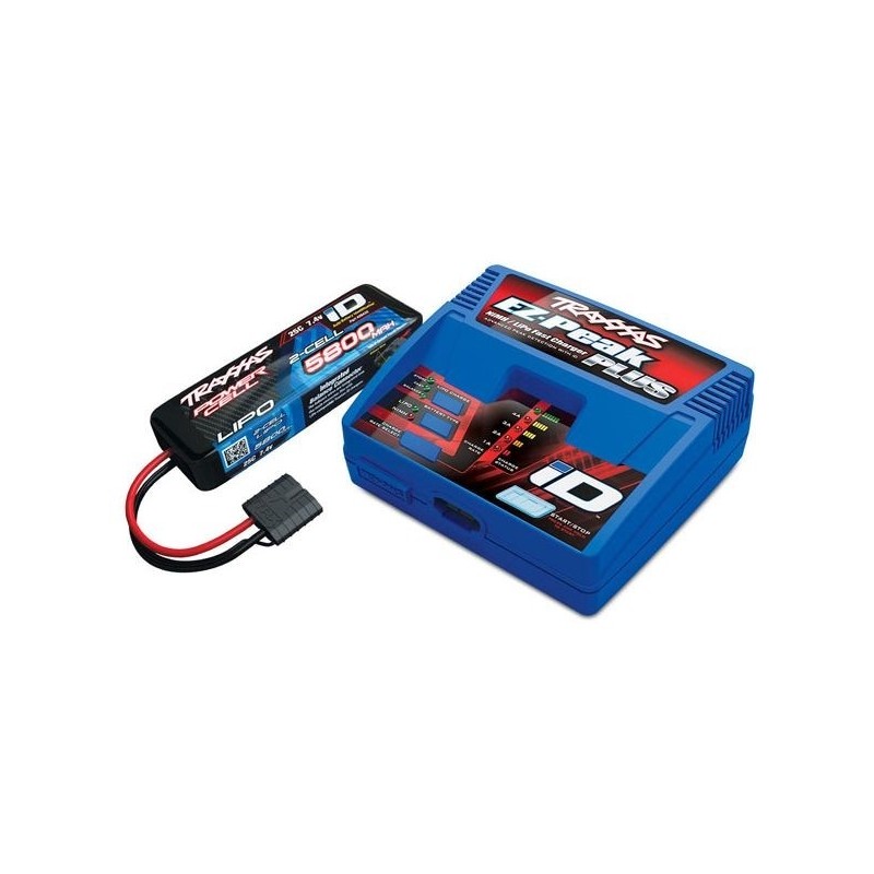 Chargeurs - Traxxas Chargeur EZ-Peak Plus 80W + 1 x Lipo 2s 5800mha iD 2992G - FLASH RC