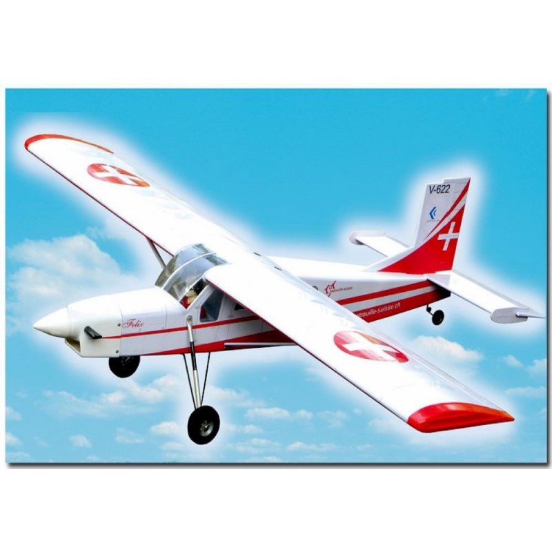 Avion VQ model Pilatus 46 (Suisse version) arf env.1.58m - FLASH RC