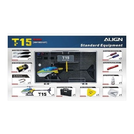 RC Helicopters - T-REX T15 Combo BNF - FLASH RC