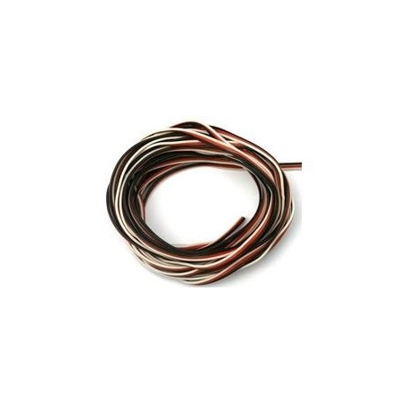 Servo cables - Servo cable 3 strands type Futaba 0,25mm² - 100m Muldental - FLASH RC