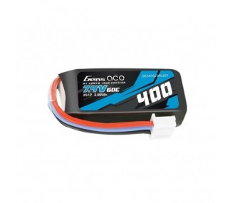 Batteries de propulsion avions RC - Batterie Gen ace lipo 2S 7.4V 400mAh 60C prise jst - FLASH RC