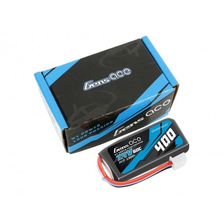 Batterien für den Antrieb von RC-Flugzeugen - Batterie Gen ace lipo 2S 7.4V 400mAh 60C prise jst - FLASH RC