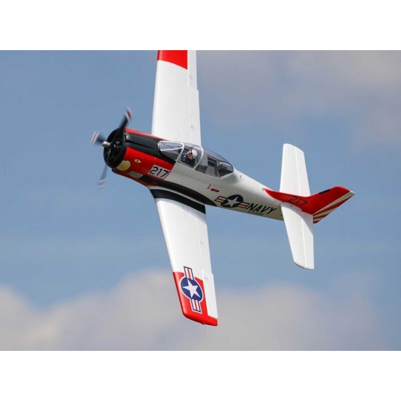 Aeromodello RC - E-flite T-28 Trojan PNP e Smart Aircraft circa 1,20m - FLASH RC