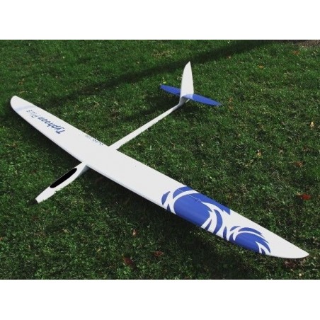 Alianti RC - Typhoon PLUS tutta fibra circa 2,90m bianco e blu RCRCM (cappottina nera) - FLASH RC